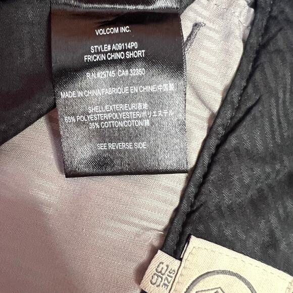 Volcom Brand Frickin Chino Shorts Mens Size 36 Gray Modern Straight - Picture 7 of 8